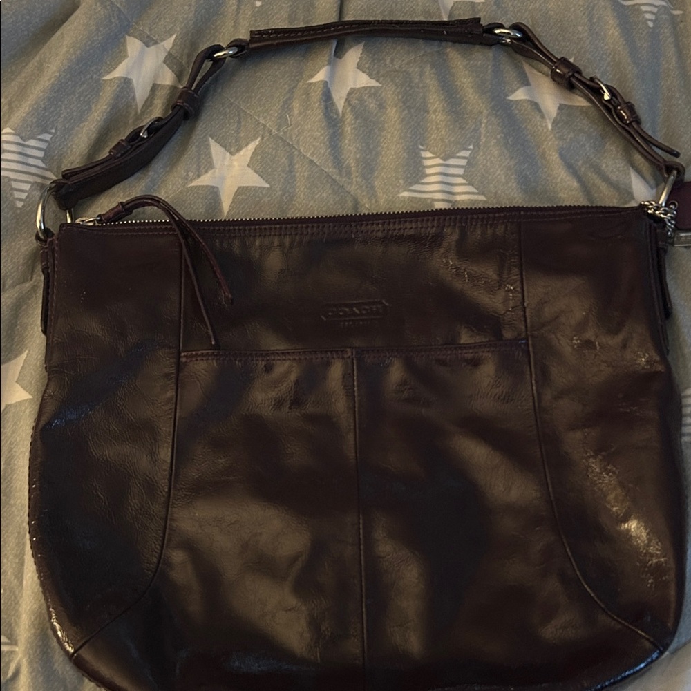 Coach Rich Burgeny Leather Handbag